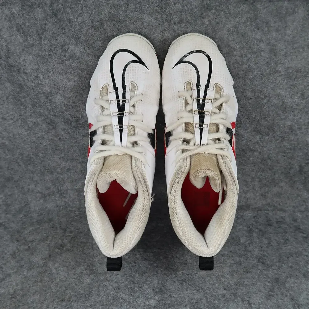 Nike Shoes Youth 4 Cleat Football Alpha Menace 3 Shark White Red Sport Athletic